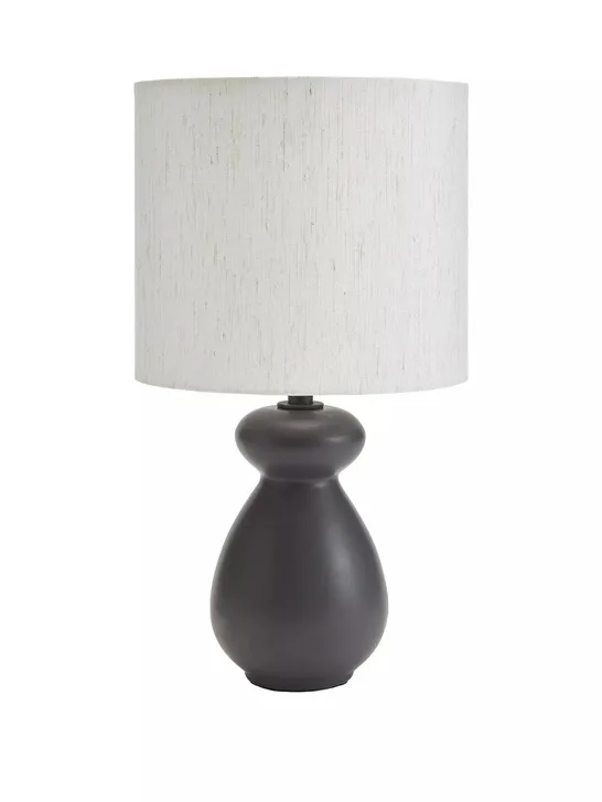 BLACK CHUBBY TABLE LAMP