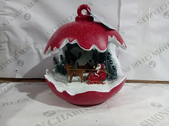 SANTAS EXPRESS PRE-LIT SPHERE WITH CHRISTMAS CHARACTER SCENE