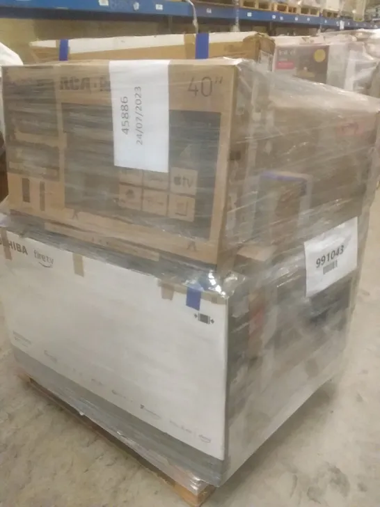 PALLET OF APPROXIMATELY 12 ASSORTED TELEVISIONS INCLUDING