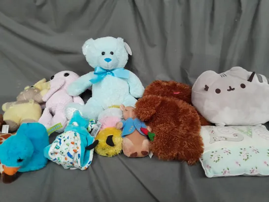 BOX OF ASSORTED PLUSH SOFT TEDDIES