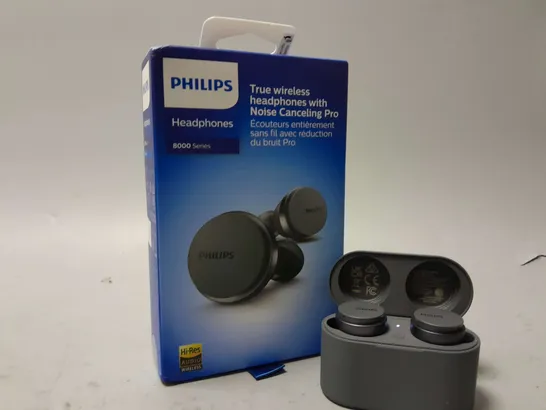 BOXED PHILIPS TRUE WIRELESS 8000 SERIES EARBUDS IN GREY