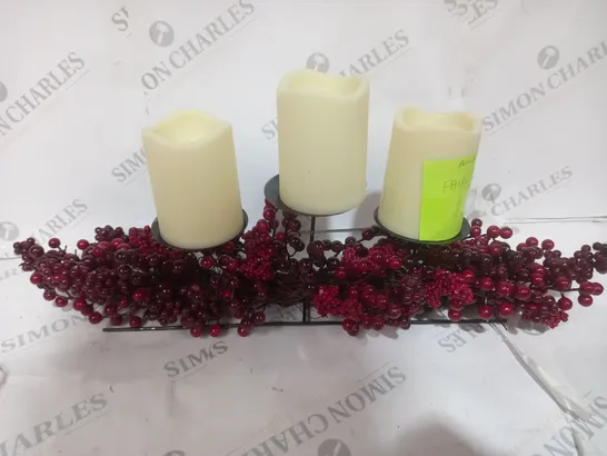 BOXED HOME REFLECTIONS MIXED BERRY CANDLE HOLDER 