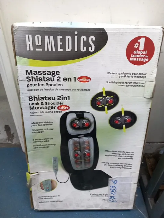 BOXED HOMEDICS SHIATSU 2 IN 1 BACK AND SHOUDER MASSAGER SBM-520H-EU 