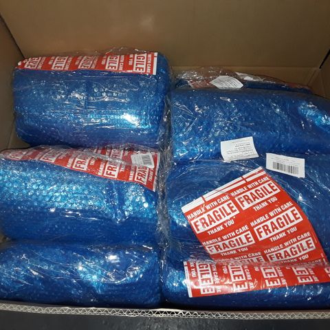LOT OF APPROXIMATELY 20 ROLLS OF BLUE BUBBLE PACKAGING 