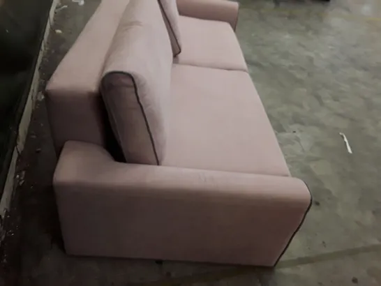 QUALITY DESIGNER 3 SEATER SOFA WITH STORAGE - PINK FABRIC