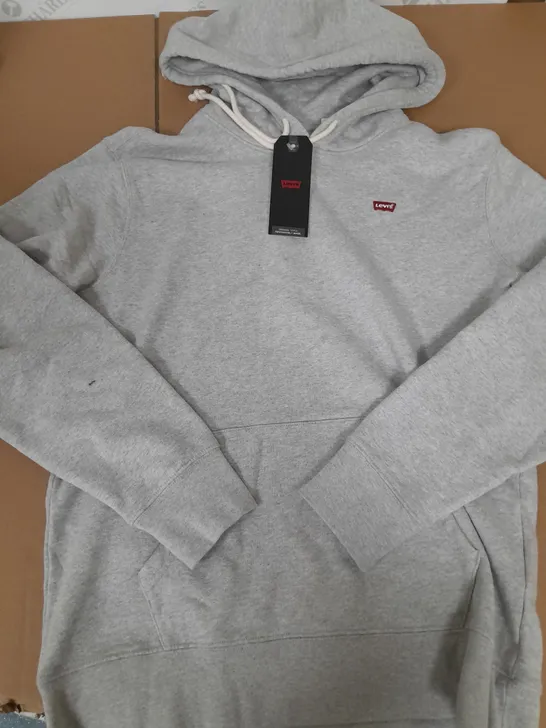 LEVIS GREY HOODED JUMPER - SIZE MEDIUM