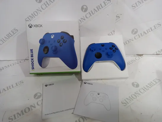 BOXED XBOX SHOCK BLUE CONTROLLER 