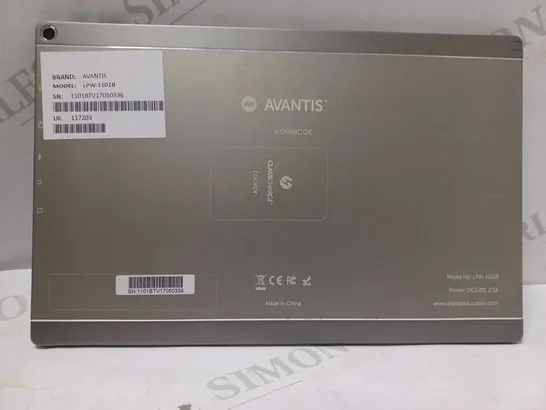 AVANTIS LPW-1101B WORKBOOK TABLET 