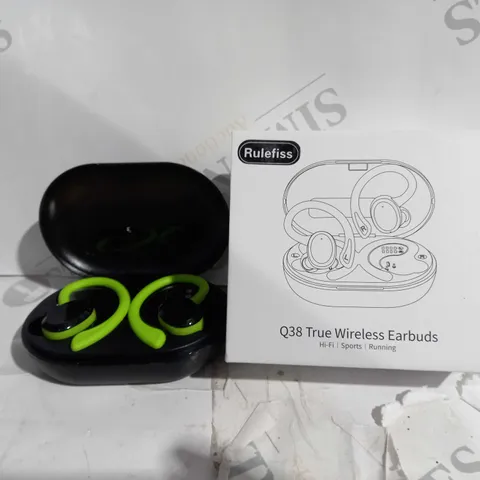 BOXED RULEFISS Q38 TRUE WIRELESS EARBUDS IN BLACK