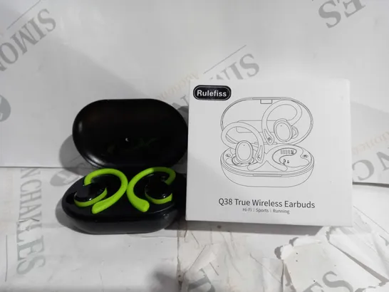 BOXED RULEFISS Q38 TRUE WIRELESS EARBUDS IN BLACK