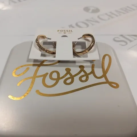 BOXED FOSSIL HOOP EARRINGS