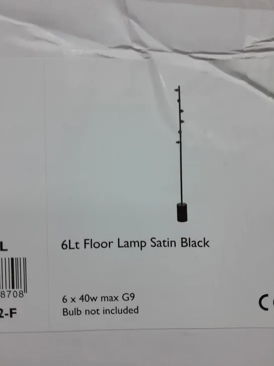 BOXED SPIRAL 6LT FLOOR LAMP BLACK FRAME ONLY