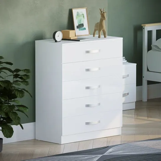 BOXED ARKADI 5 DRAWER CHEST OF DRAWERS