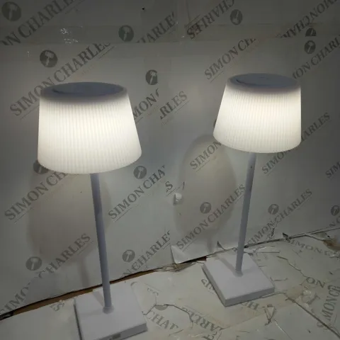 BOXED SFIXX SET OF 2 INDOOR OUTDOOR TOUCH TABLE LIGHTS - WHITE