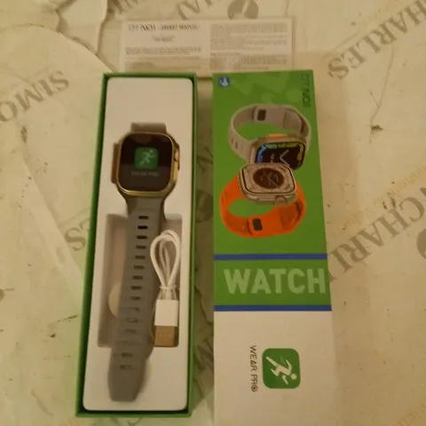 BOXED DT NO.1 WEAR PRO SMART WATCH WITH USB CABLE AND MANUAL