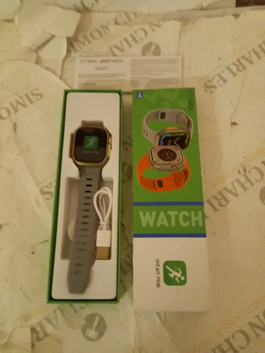 BOXED DT NO.1 WEAR PRO SMART WATCH WITH USB CABLE AND MANUAL