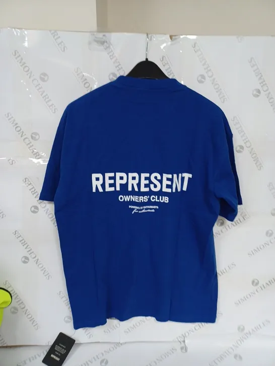 REPRESENT OWNERS CLUB T-SHIRT BLUE SIZE SMALL