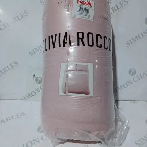 OLIVIA ROCCO DOUBLE DUVET SET IN PINK 