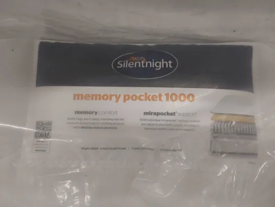 QUALITY BAGGED 4' SMALL DOUBLE SILENTNIGHT MEMORY POCKET 1000 MATTRESS 