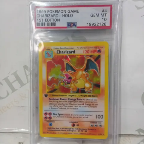 PROXY PSA FRAMED TRADING CARD - CHARIZARD HOLO 1ST EDITION (1999)- REPLICA