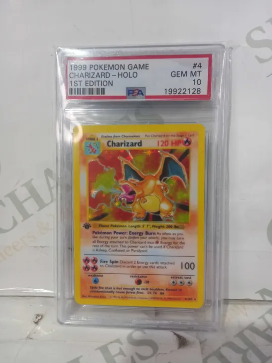 PROXY PSA FRAMED TRADING CARD - CHARIZARD HOLO 1ST EDITION (1999)- REPLICA