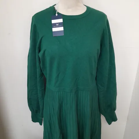 CREW CLOTHING COMPANY PLEATED SCALLOP EDGE FIT DRESS SIZE 14