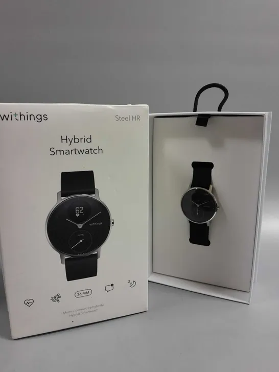 BOXED WITHINGS STEEL HR HYBRID SMARTWATCH 