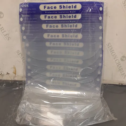 LARGE BOX OF APPROX. 300 FACE SHIELDS 