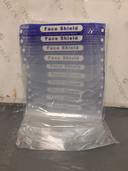 LARGE BOX OF APPROX. 300 FACE SHIELDS 