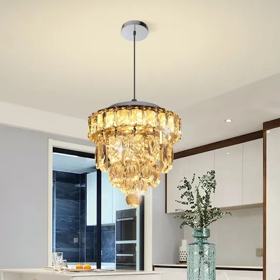 BOXED FALANDA 1-LIGHT CRYSTAL LED CHANDELIER 