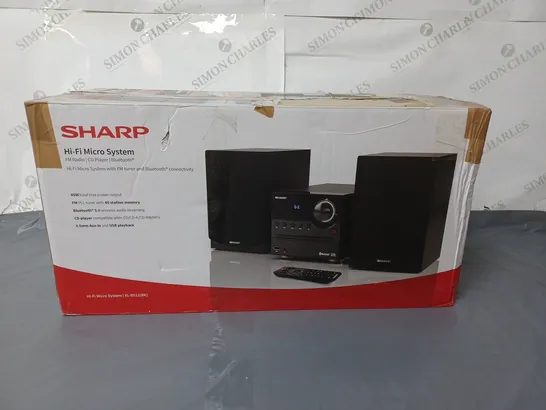 BOXED SHARP HIFI MICRO SYSTEM BLUETOOTH, CD PLAYER AND FM RADIO