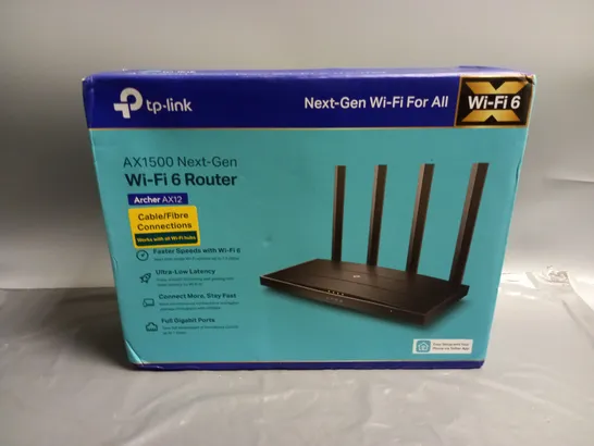 BOXED TP-LINK NEXT-GEN AX1500 WI-FI 6 ROUTER