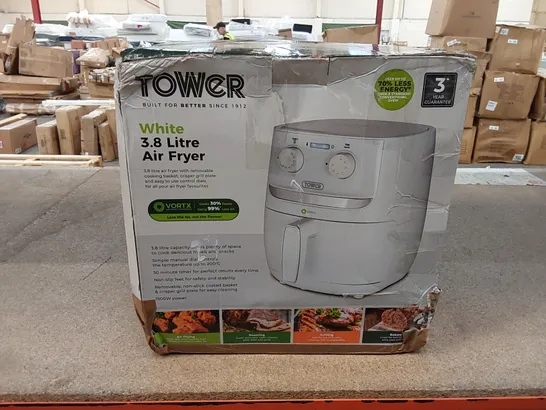 BOXED TOWER WHITE 3.8 LITRE AIR FRYER (1 BOX)