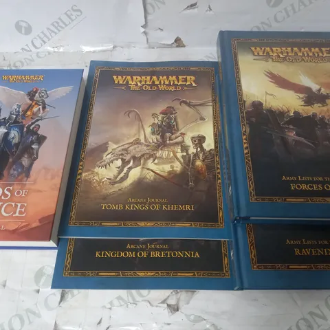 LOT OF 5 ASSORTED WARHAMMER THE OLD WORLD BOOKS