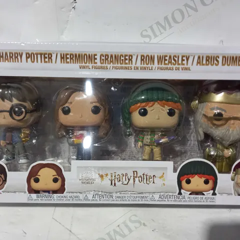 FUNKO POP SPECIAL EDITION HARRY POTTER 4 PACK VINYL FIGURES - HARRY POTTER, HERMIONE GRANGER, RON WEASLEY, ALBUS DUMBLEDORE