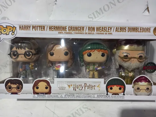 FUNKO POP SPECIAL EDITION HARRY POTTER 4 PACK VINYL FIGURES - HARRY POTTER, HERMIONE GRANGER, RON WEASLEY, ALBUS DUMBLEDORE