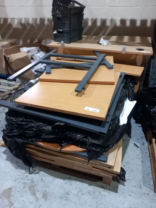 PALLET OF ASSORTED FLAT PACK OFFICE DESKS