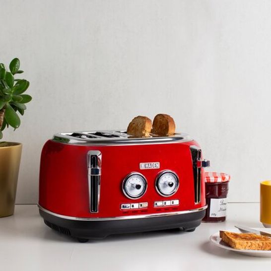 BOXED HADEN JERSEY MARMALADE 4 SLICE TOASTER- RED