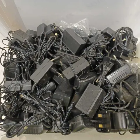 BOX OF APPROX 40 ASSORTED CHARGERS