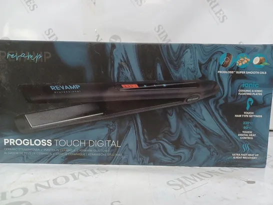 PROGLOSS TOUCH FIGITAL CERAMIC HAIR STRAIGHTENER RRP £100