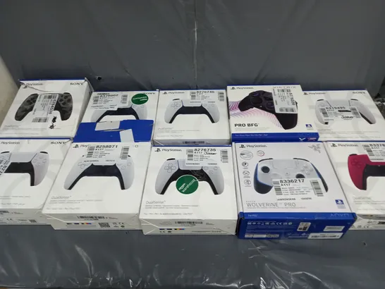 BOX OF APPROXIMATELY 10 PLAYSTATION GAME CONTROLLERS 