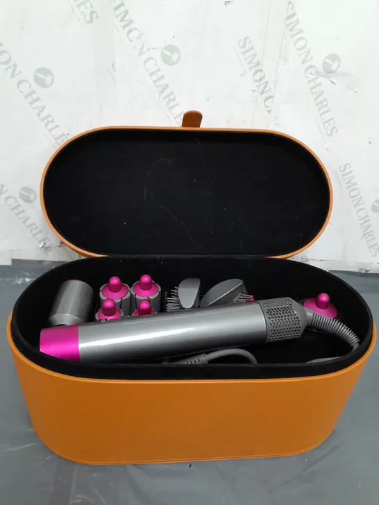 BOXED DYSON AIRWRAP COMPLETE FUCHSIA PINK SET HAIR STYLER, 600 G