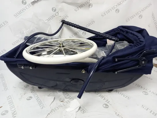 BELLA ROSA PREMIUM NAVY CARRIAGE DOLL PRAM  RRP £129.99