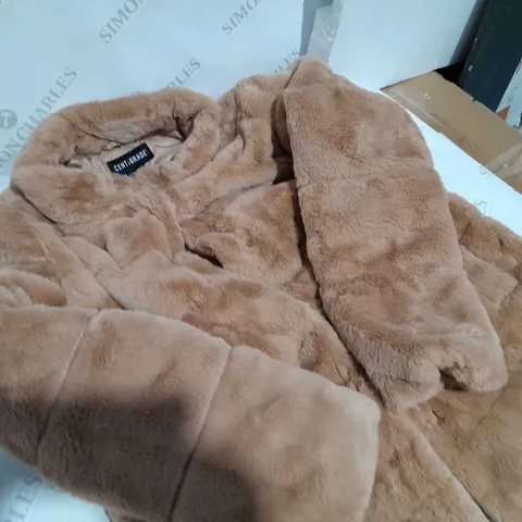 CENTIGRADE FAUX FUR JACKET BROWN SIZE M 