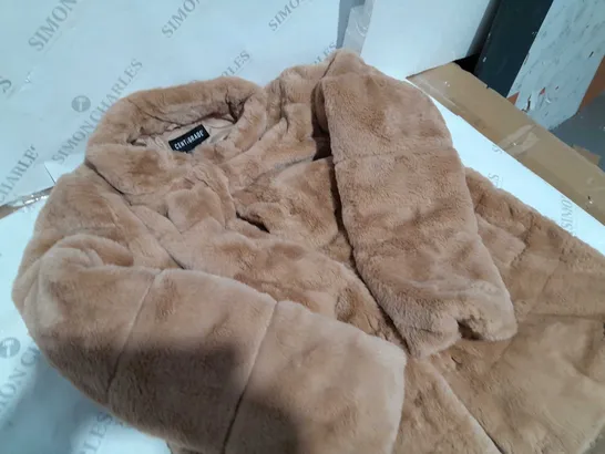 CENTIGRADE FAUX FUR JACKET BROWN SIZE M 