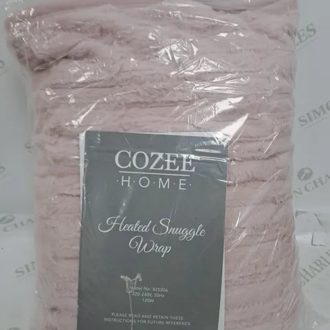 BOXED COZEE HOME FAUX FUR HEATED THROW IN PINK