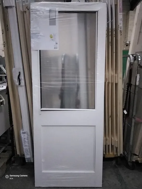 DOUBLE GLAZED BRACKNELL WHITE PRIMED DOOR 1990MM X 762MM