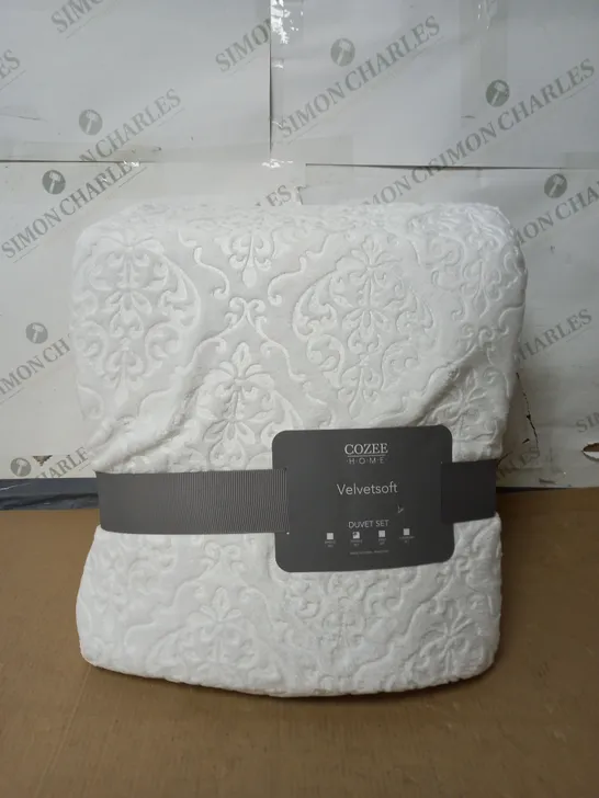 COZEE HOME VELVETSOFT DUVET SET WHITE DOUBLE