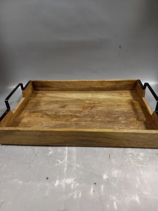 BOXED DECORATIVE WOODEN SERVICE TRAY 