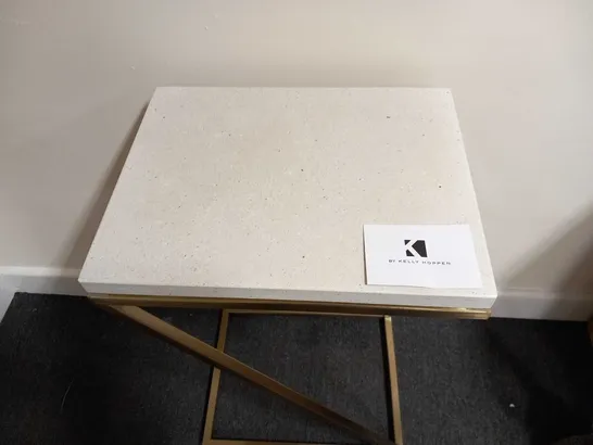 BRAND NEW KELLY HOPPEN TERRAZZO SIDE TABLE